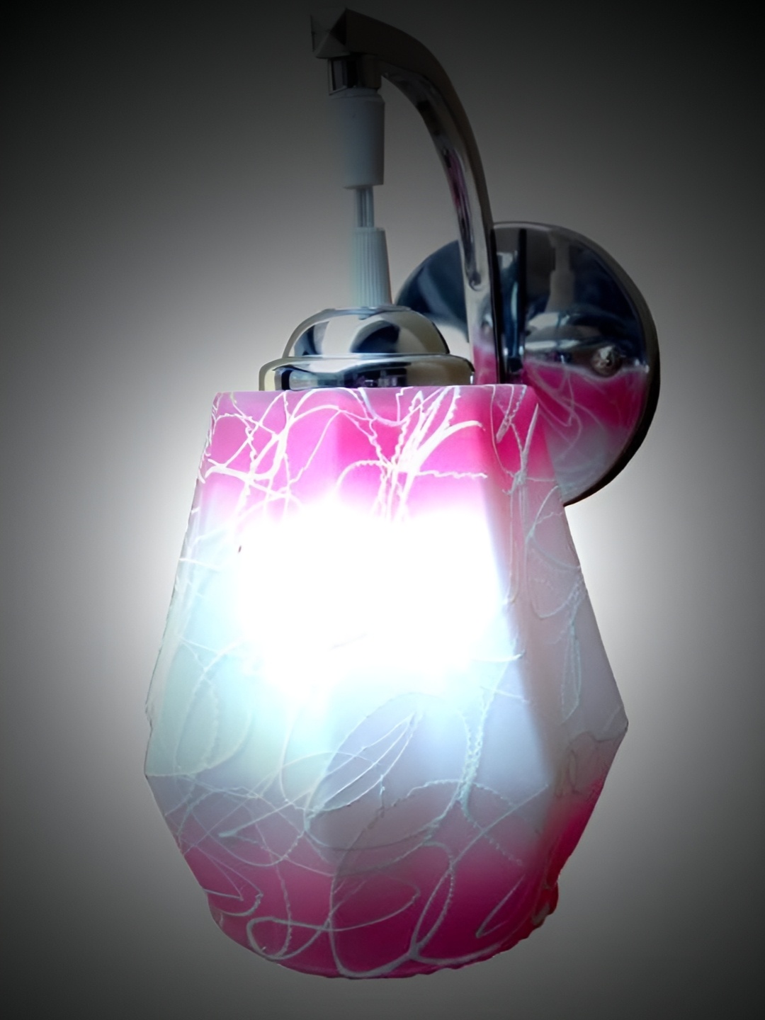 

Afast White & Pink Textured Glass Contemporary Wall Lamp