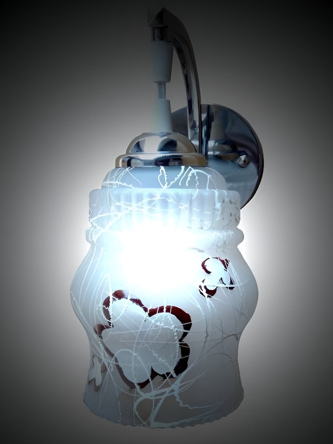 

Afast White & Brown Textured Abstract Shaped Glass Contemporary Wall Lamp