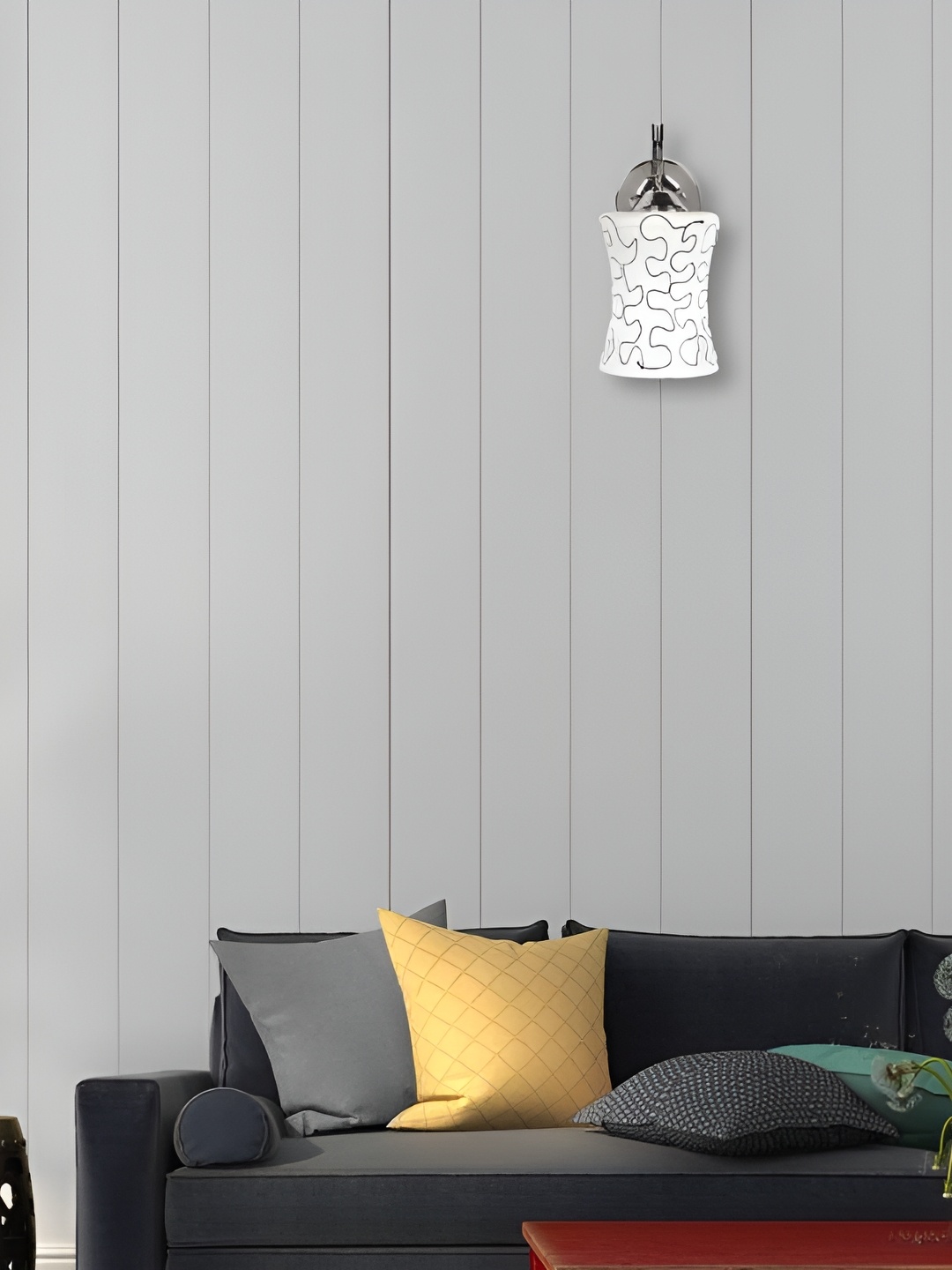 

Afast White and Silver Toned Glass Wall Lamp