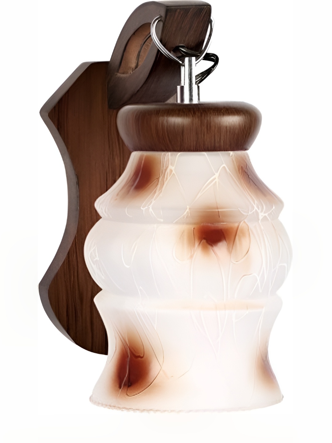 

Afast White & Brown Printed Glass Contemporary Wall Lamp