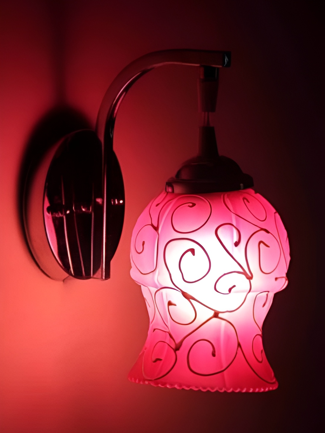 

Afast Pink White Contemporary Glass Wall Lamp