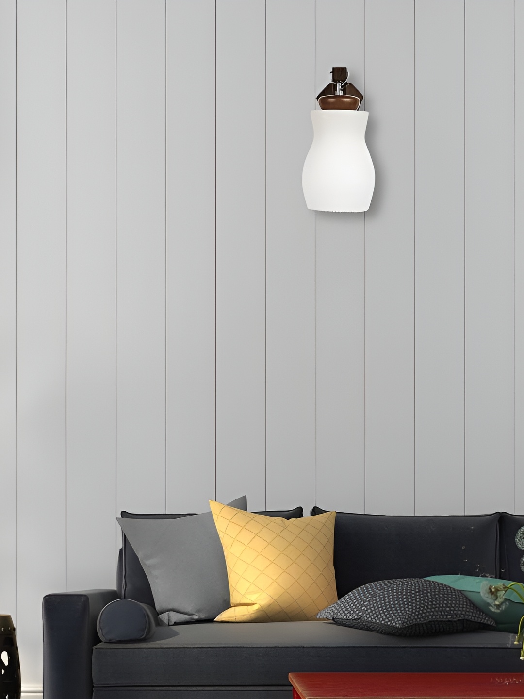 

Afast White and Brown Glass Wall Lamp