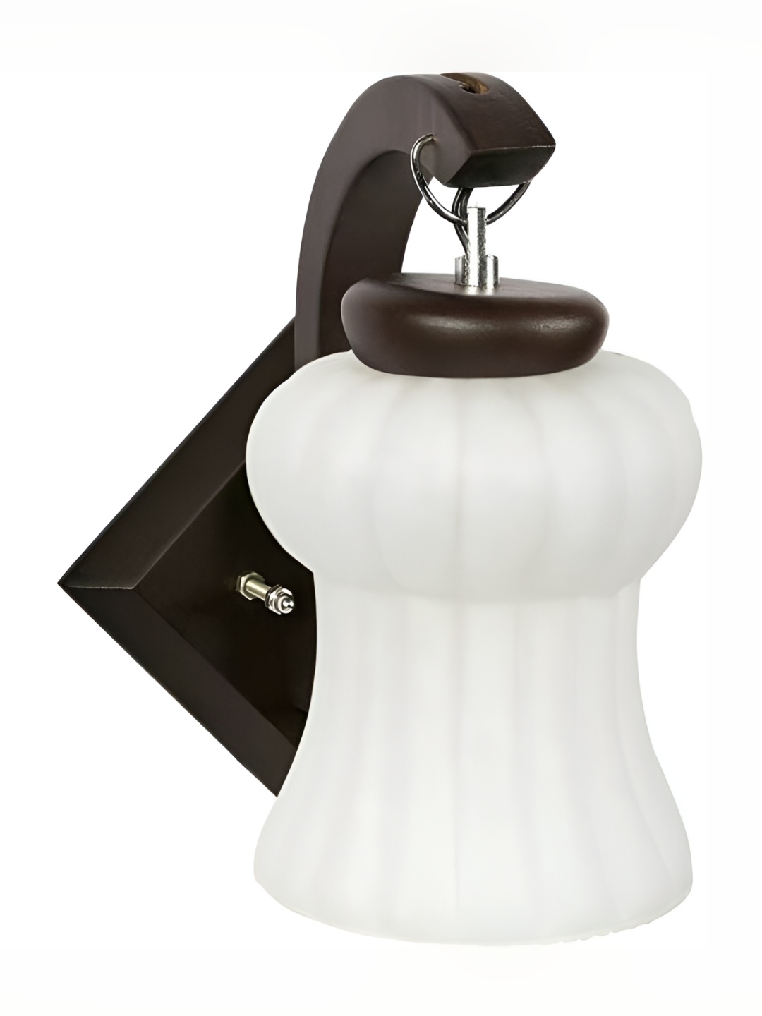 

Afast White & Brown Textured Glass Contemporary Wall Lamp
