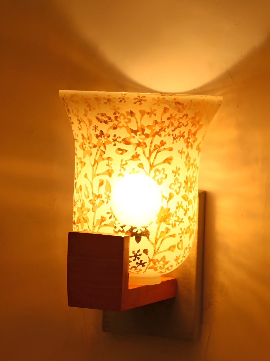 

Afast Transparent Printed Glass Contemporary Wall Lamp