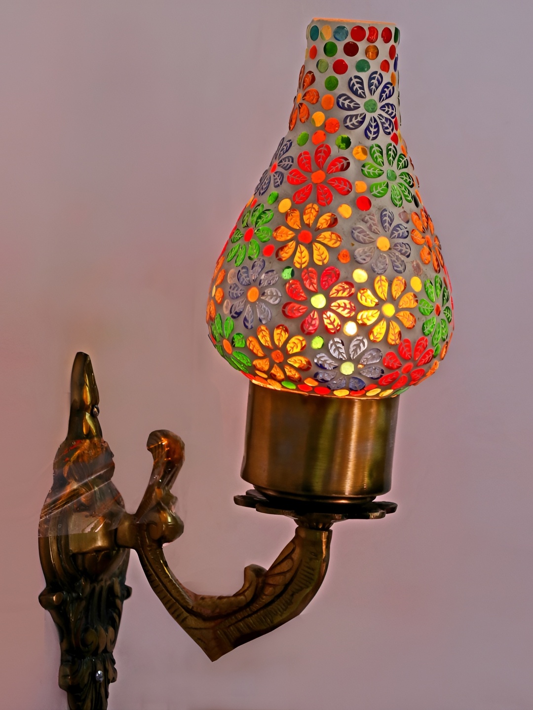 

Afast Orange & Blue Textured Glass Contemporary Wall Lamp