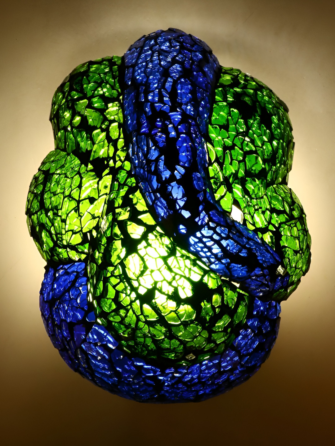 

Afast Blue & Green Textured Abstract Shaped Glass Contemporary Wall Lamp