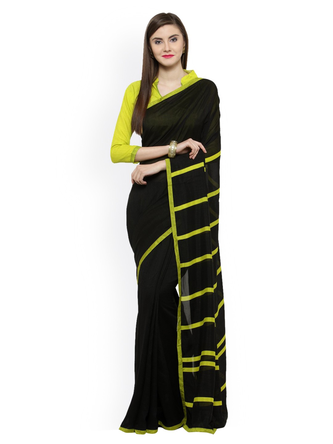 

Shaily Black Printed Silk Cotton Saree