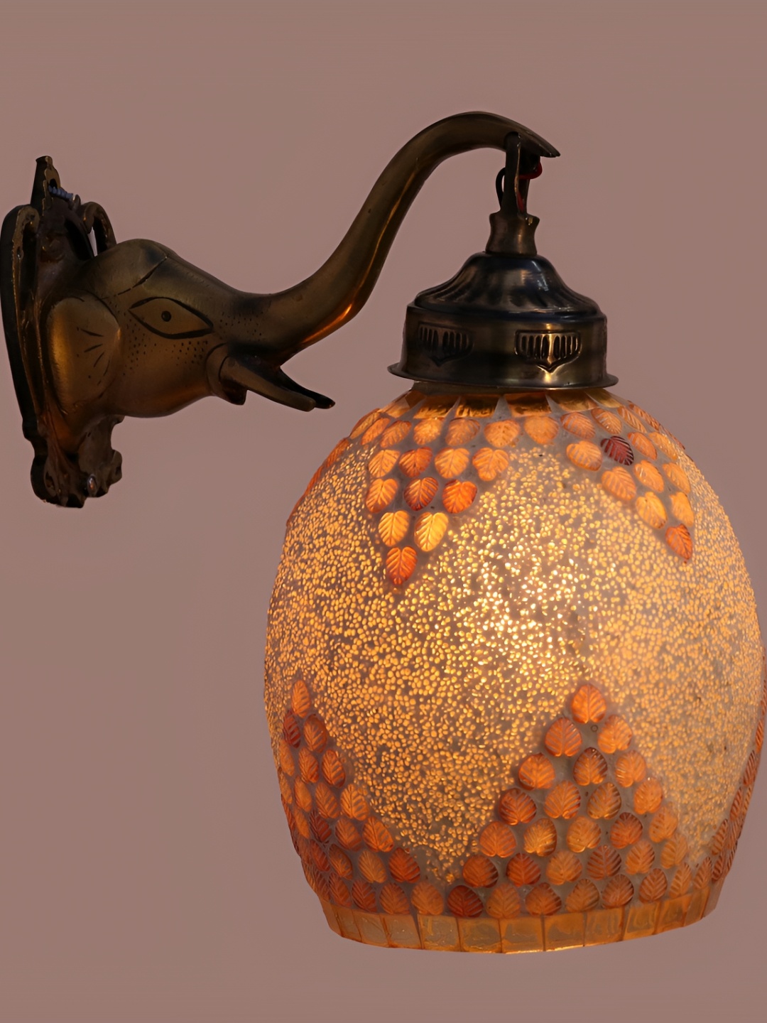 

Afast Cream & Brown Textured Glass Contemporary Wall Lamp