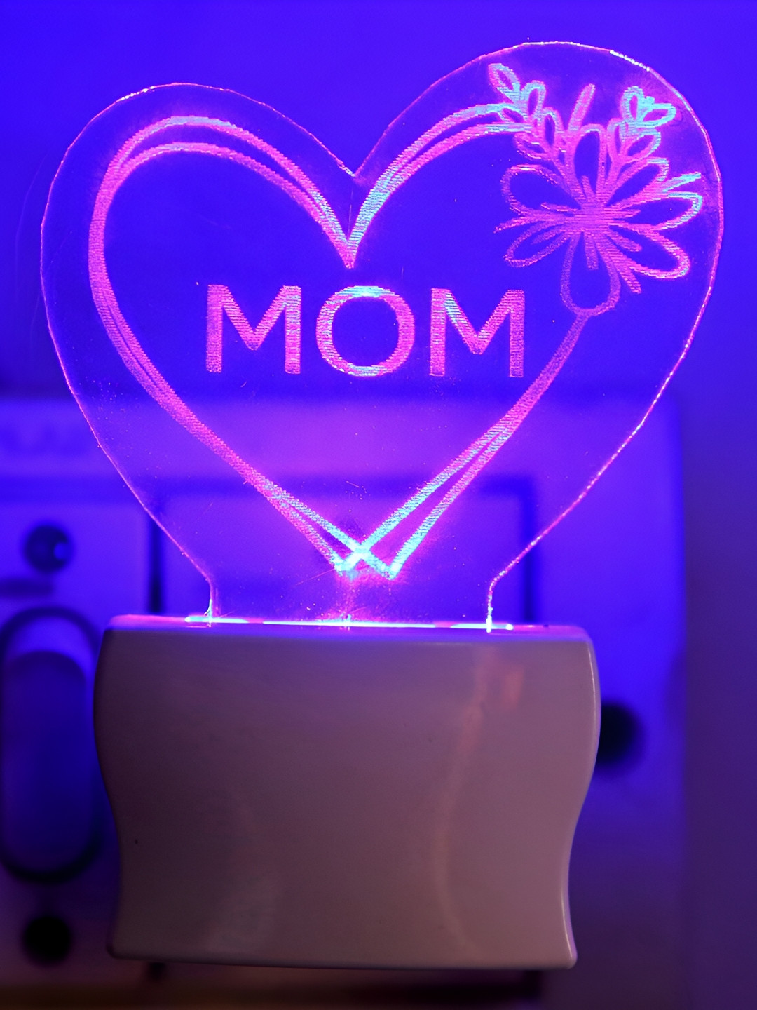 

Afast Pink Green Acrylic 3D Illusion LED Plug Night Lamp