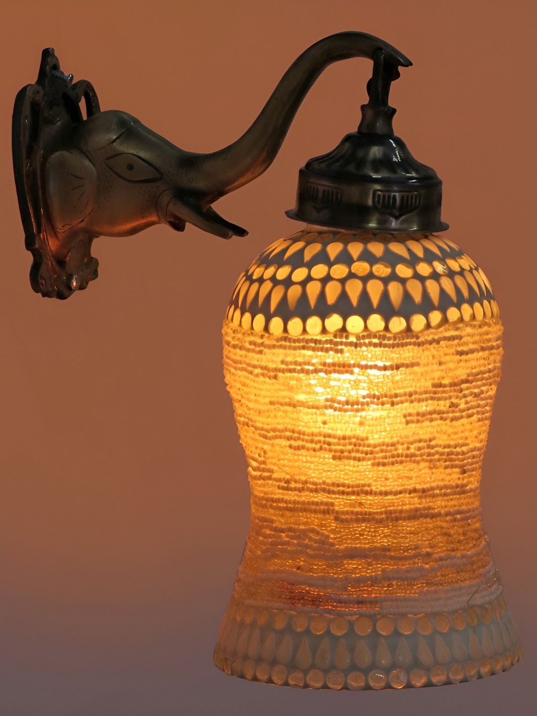 

Afast White & Grey Textured Cylinder Shaped Glass Contemporary Wall Lamp