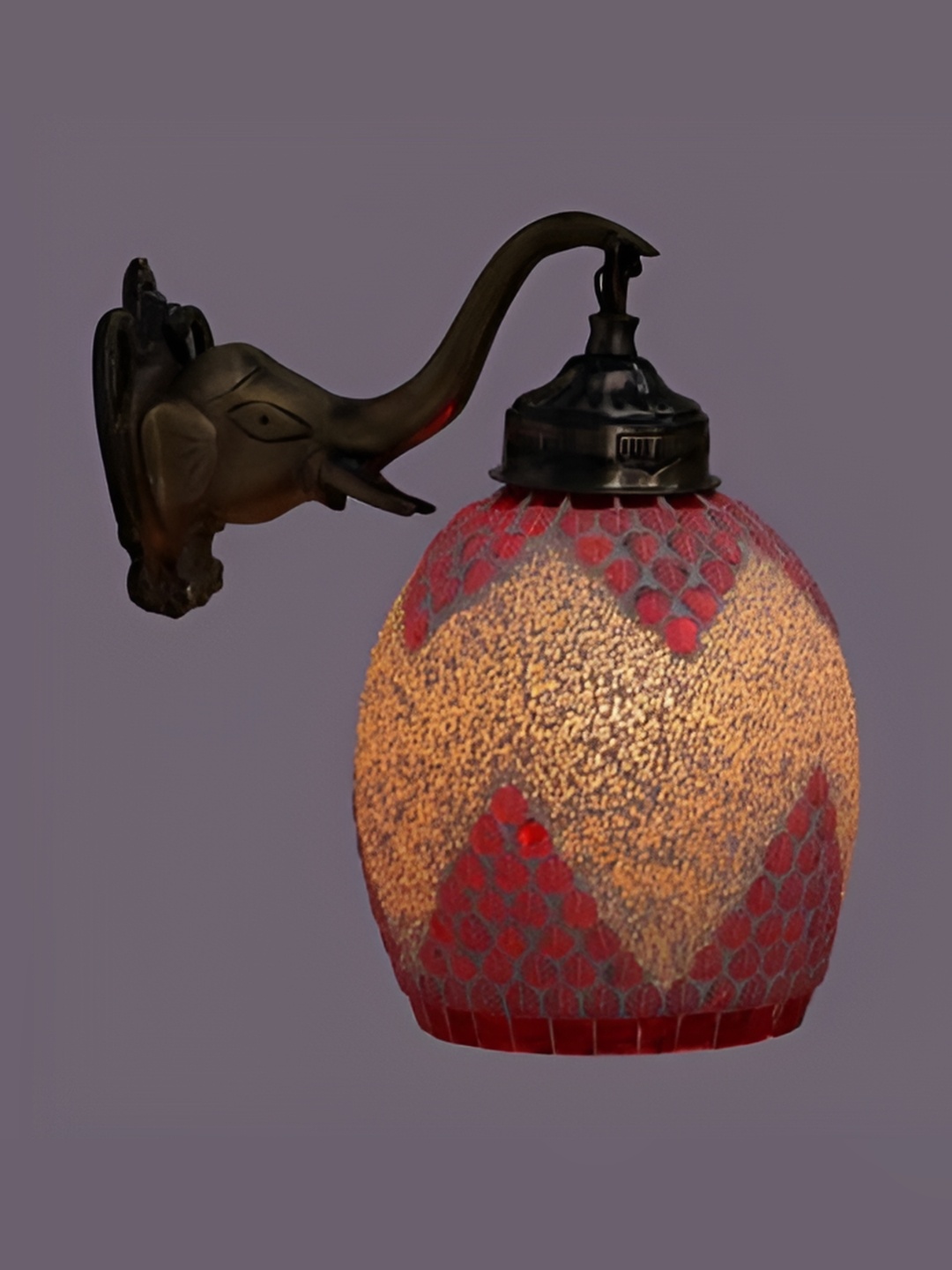 

Afast White and Gold Toned Glass Wall Lamp