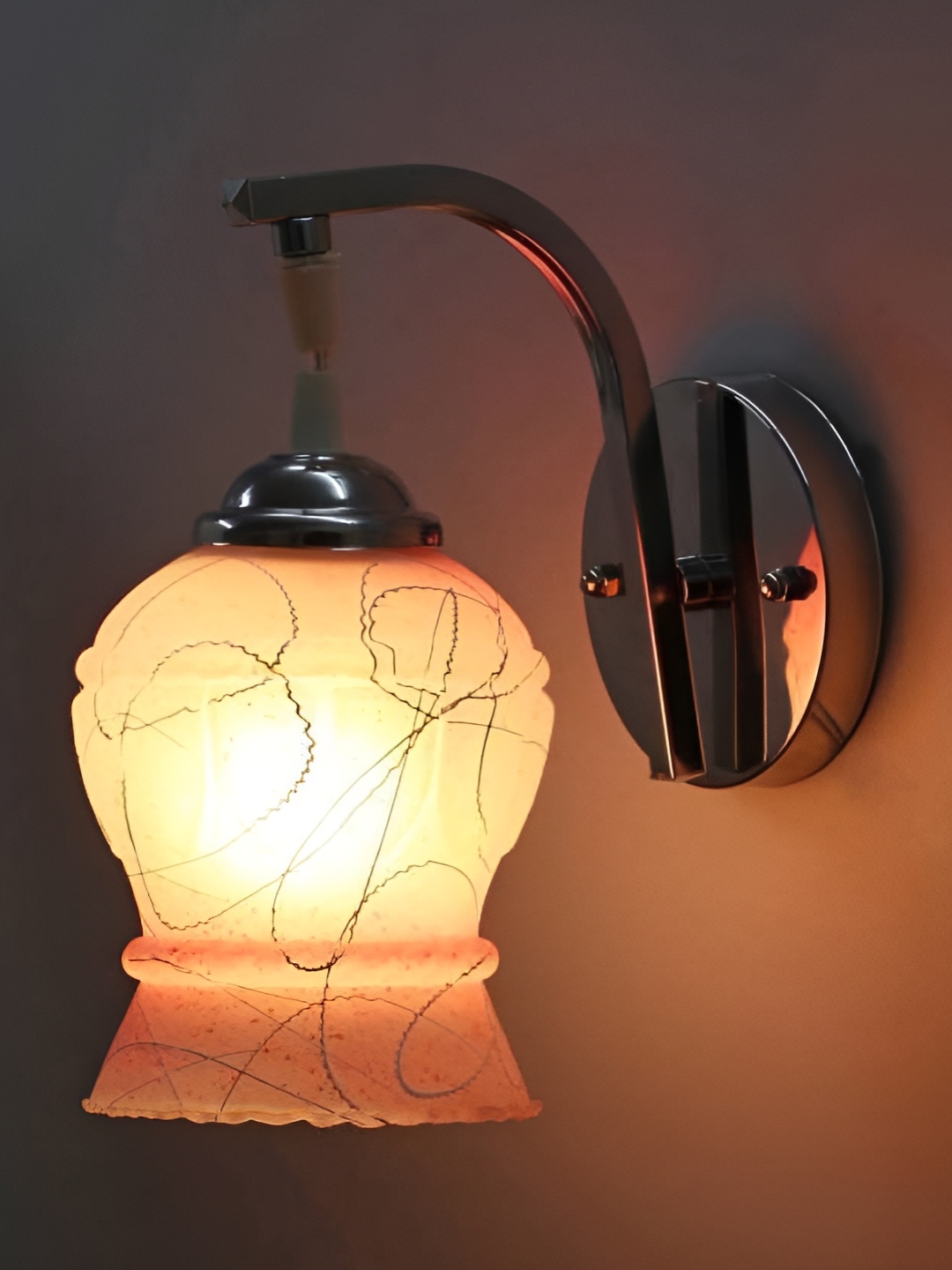 

Afast Pink and White Glass Wall Lamp