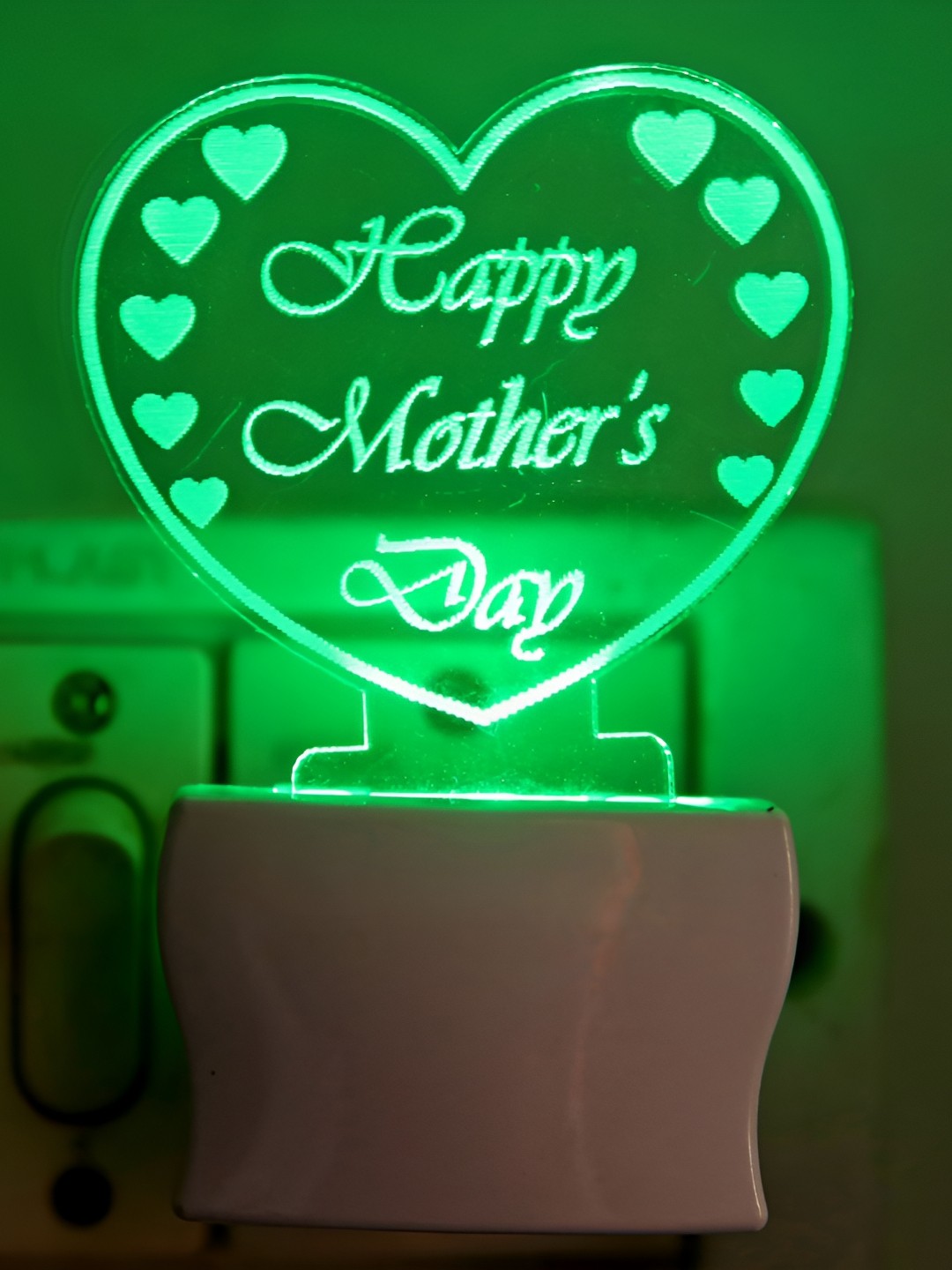 

Afast Green & Red Printed Abstract Shaped Acrylic Wall Lamp