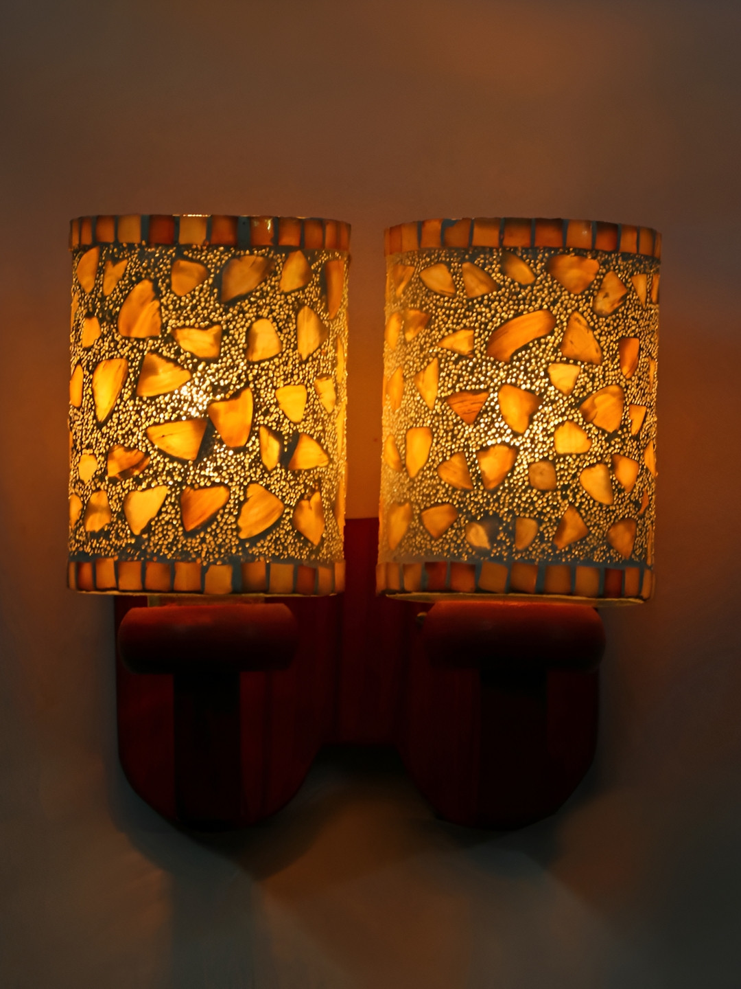 

Afast White & Beige Textured Glass Contemporary Wall Lamp