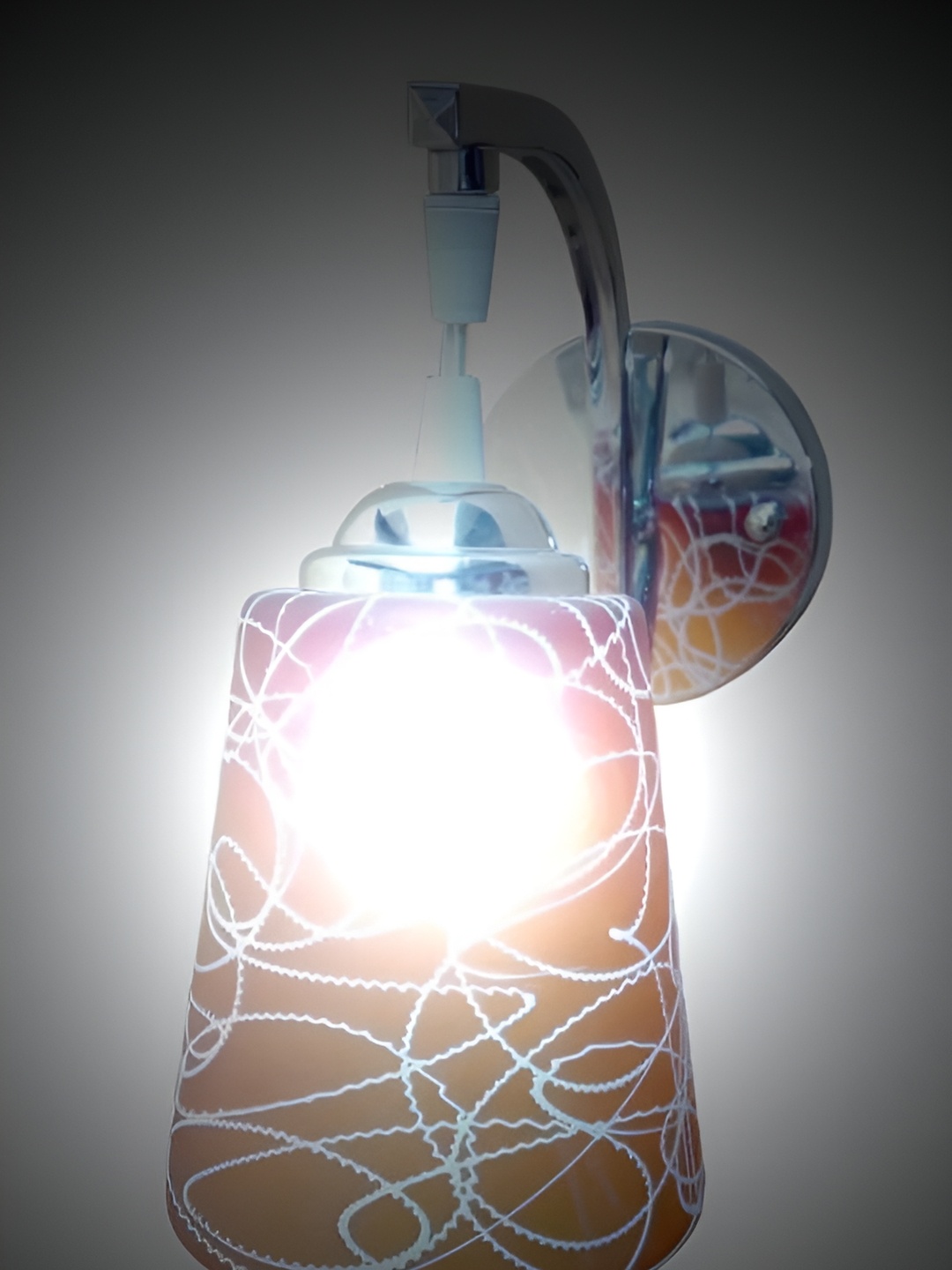 

Afast White & Orange Textured Glass Contemporary Wall Lamp
