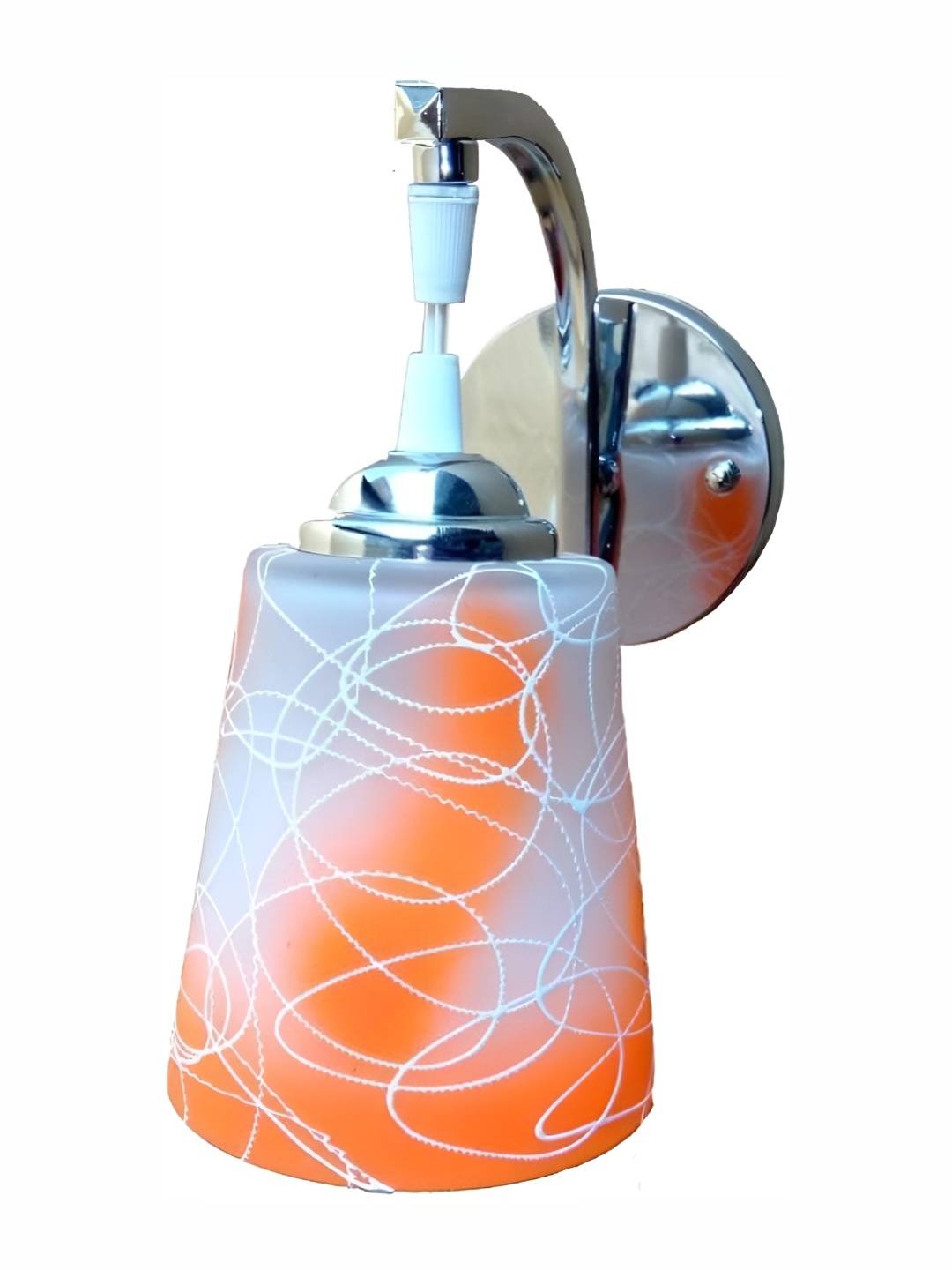 

Afast White & Orange Printed Glass Contemporary Wall Lamp