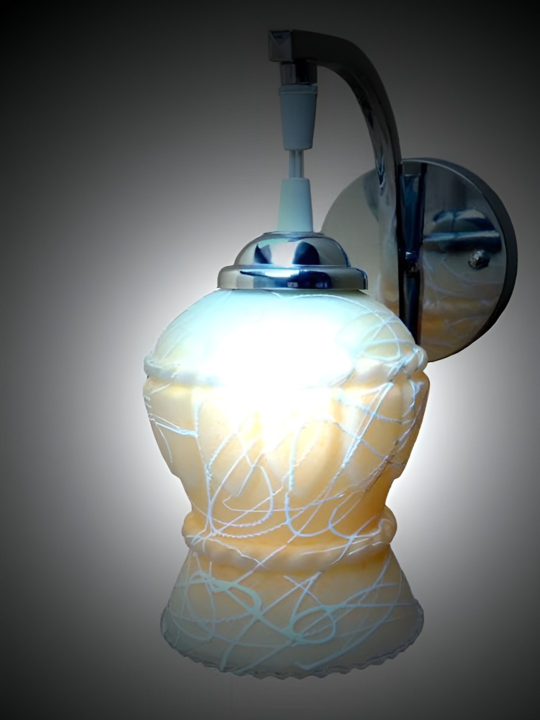 

Afast White and Silver Toned Glass Wall Lamp