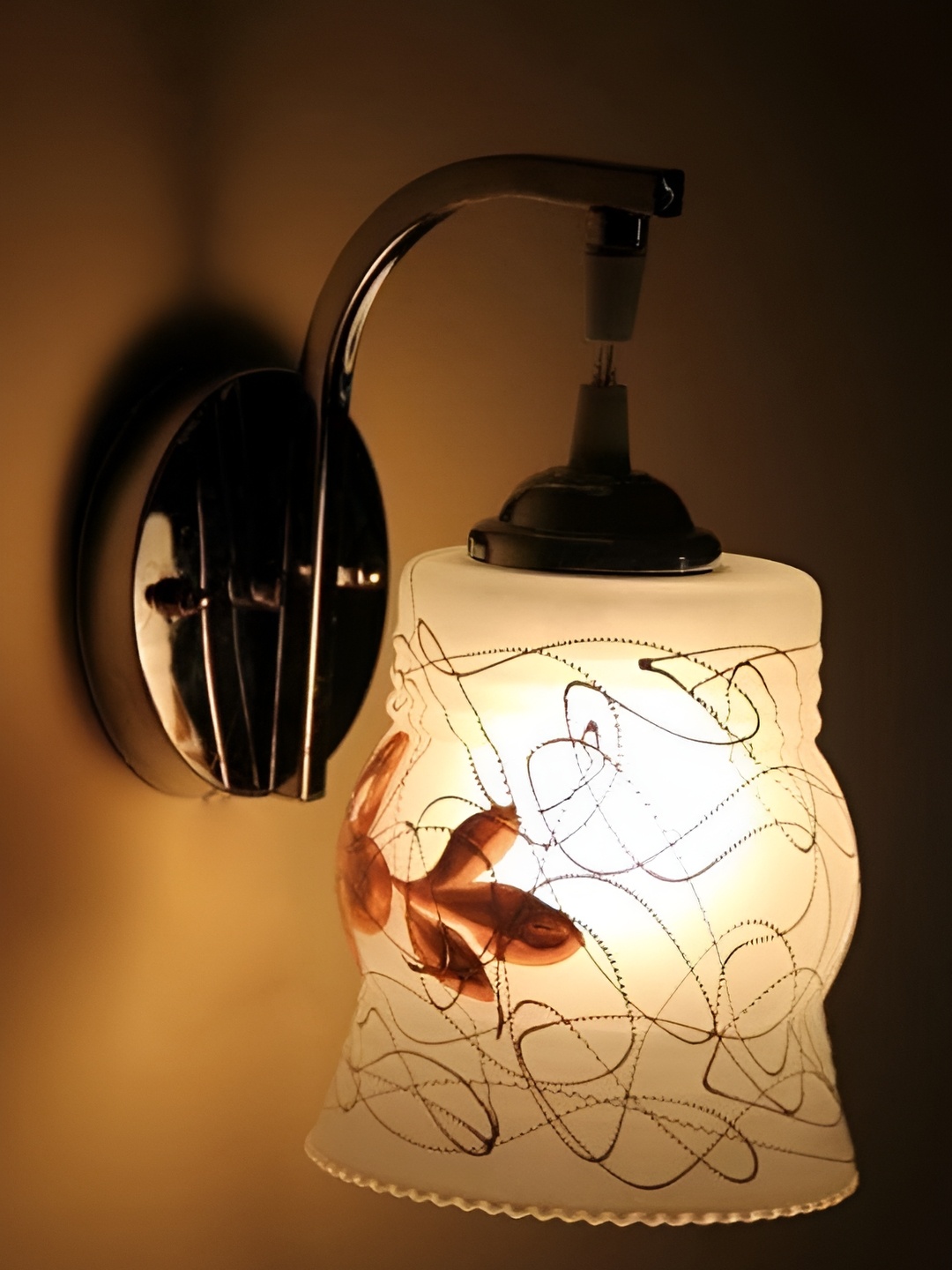 

Afast White & Black Textured Glass Contemporary Wall Lamp