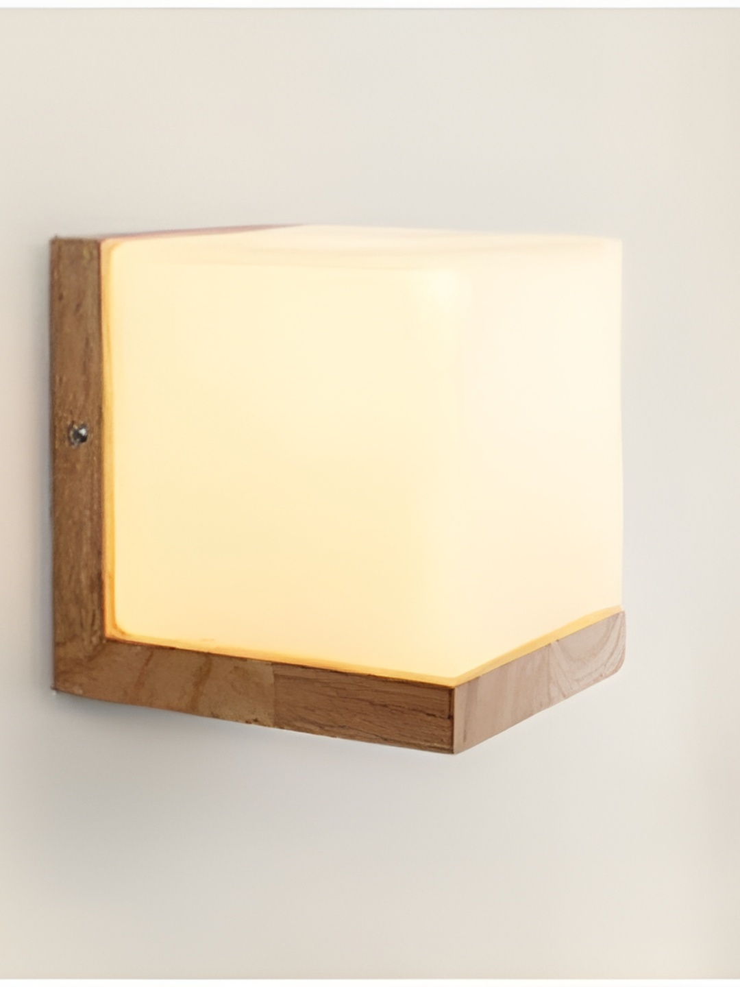 

Afast Cream & Brown Glass Contemporary Wall Lamp