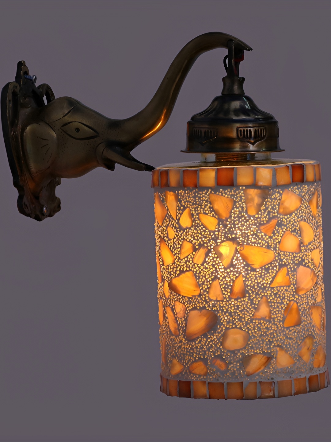 

Afast White & Bronze Textured Glass Contemporary Wall Lamp
