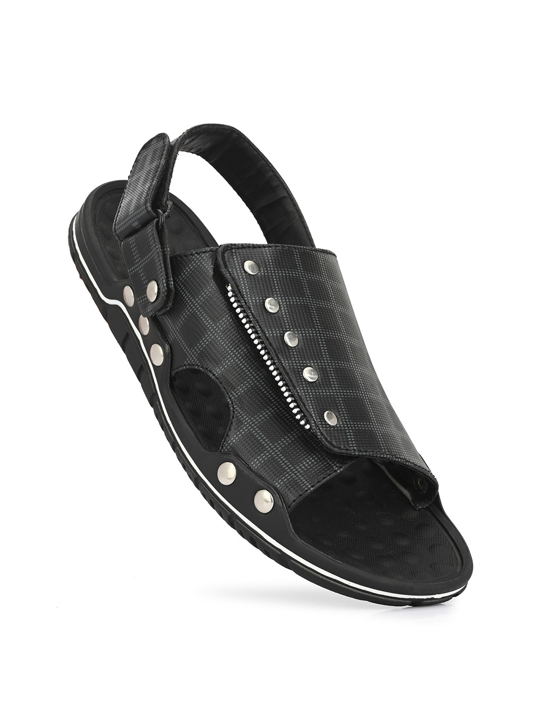 

Vellinto Men VICTOR Checked Comfort Sandals, Black