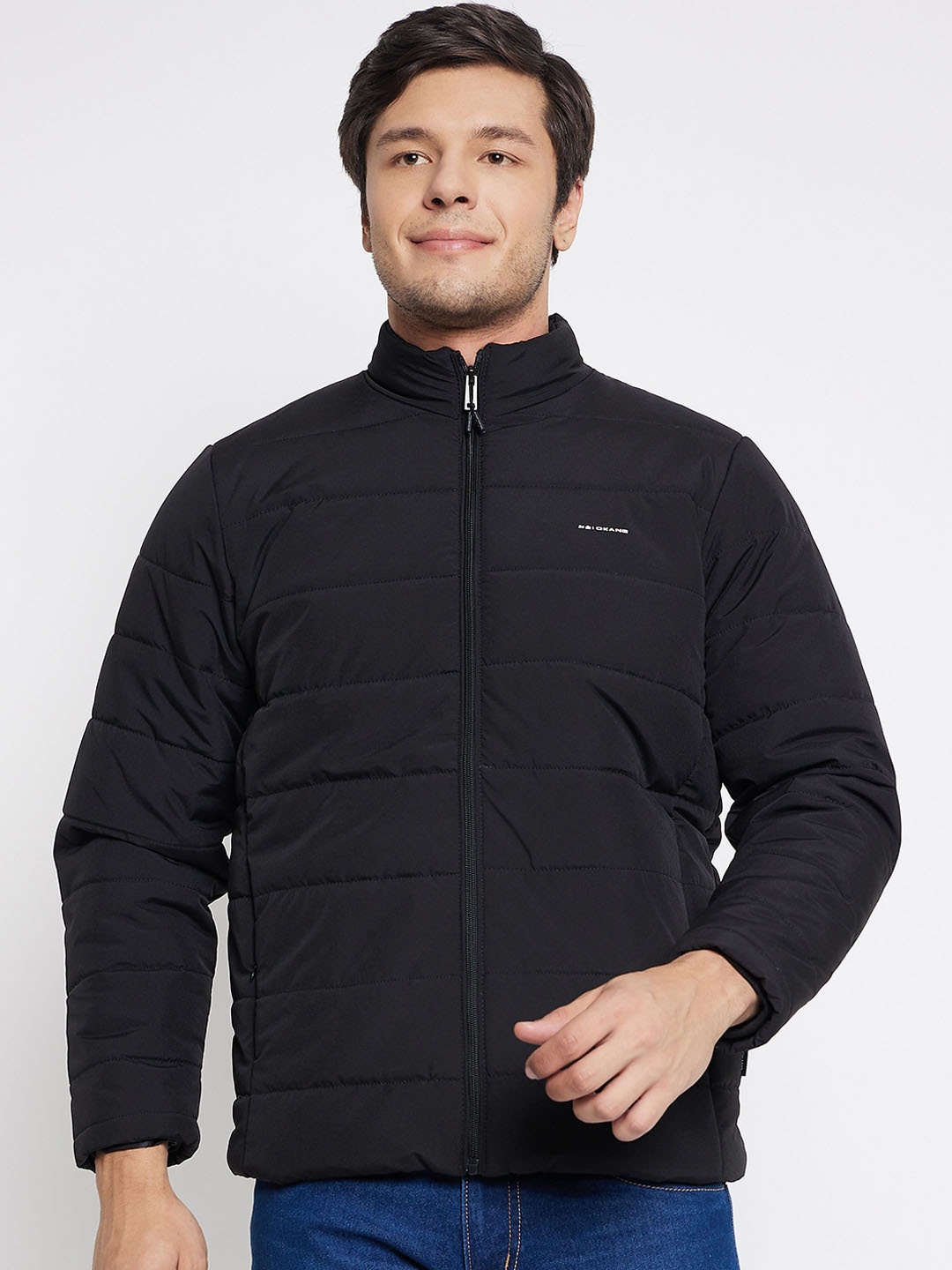 

Okane Lightweight Mock Collar Padded Jacket, Black