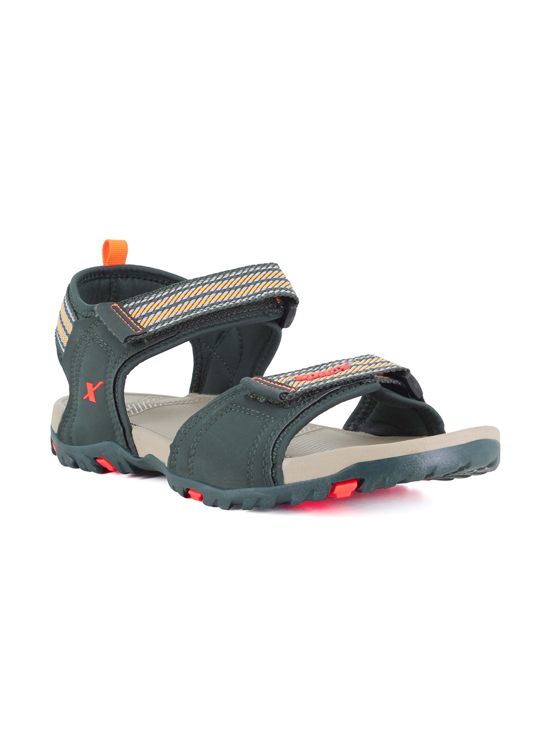 

Sparx Men Striped Sports Sandals, Green