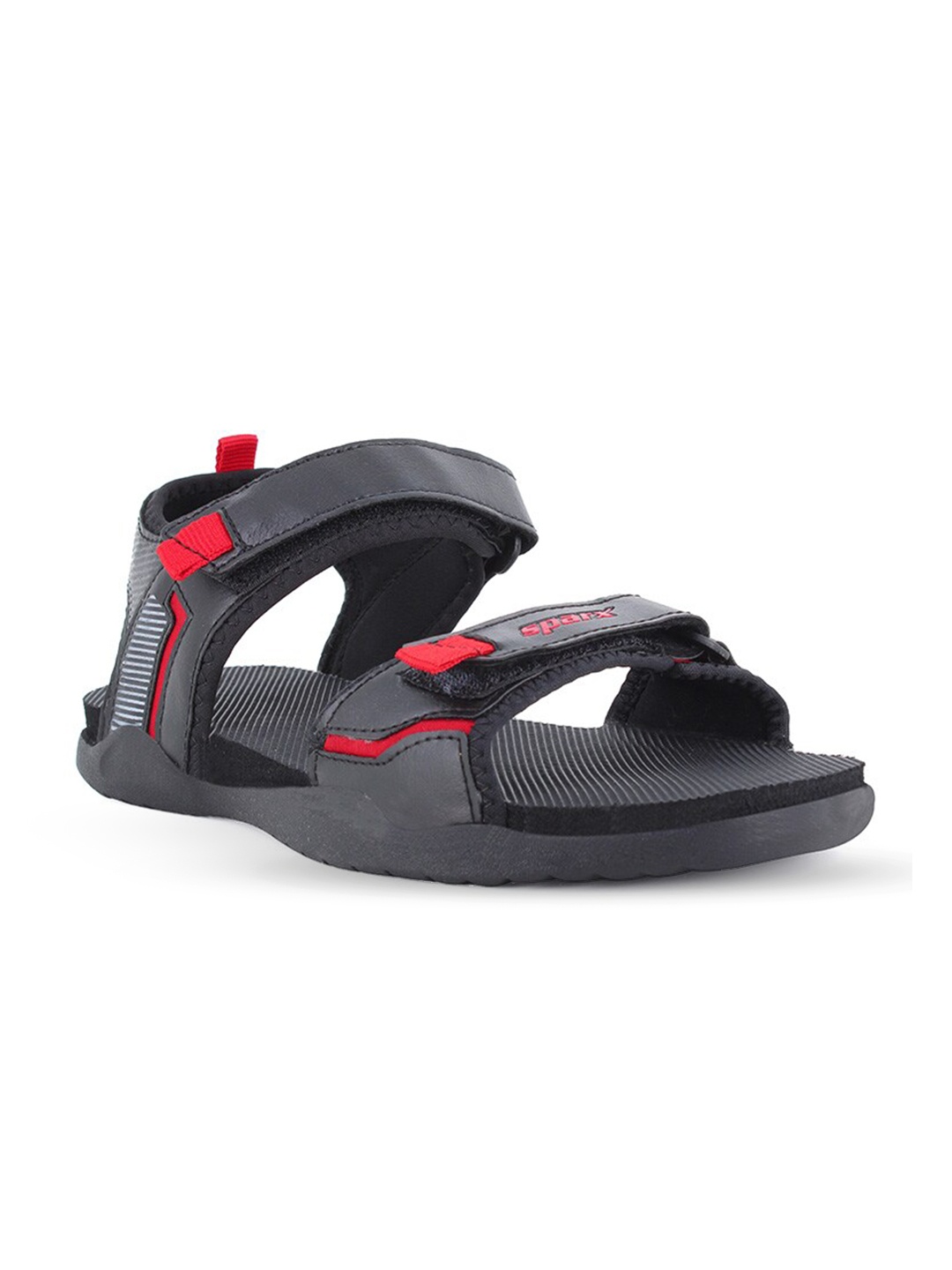 

Sparx Men Textured Sports Sandals, Black