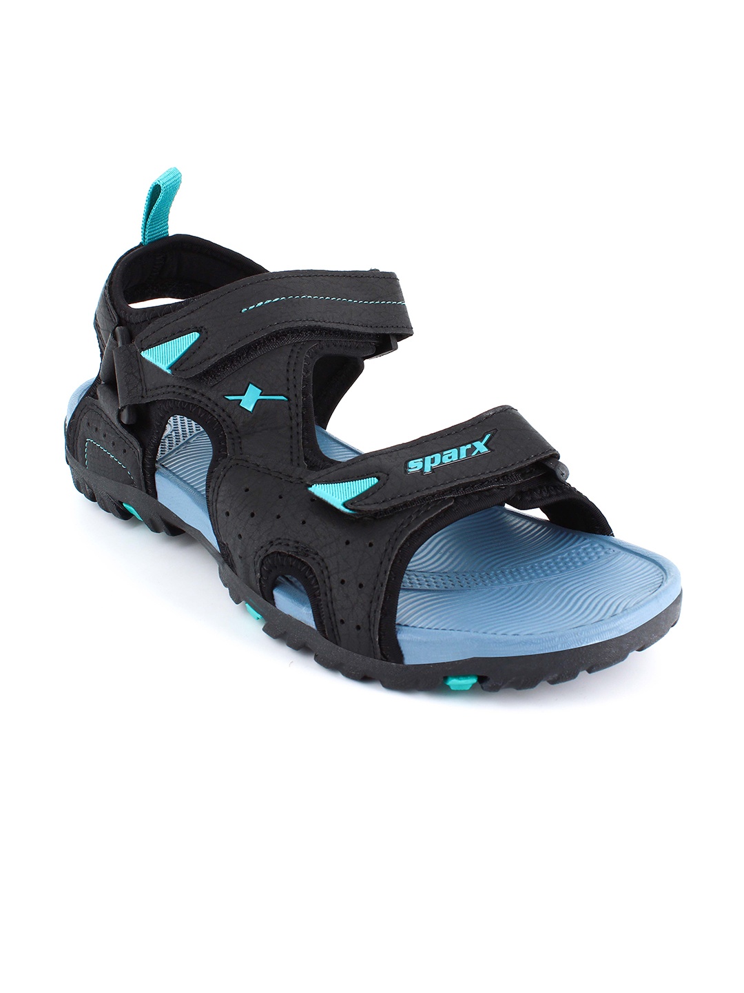 

Sparx Men Printed Velcro Sports Sandals, Black