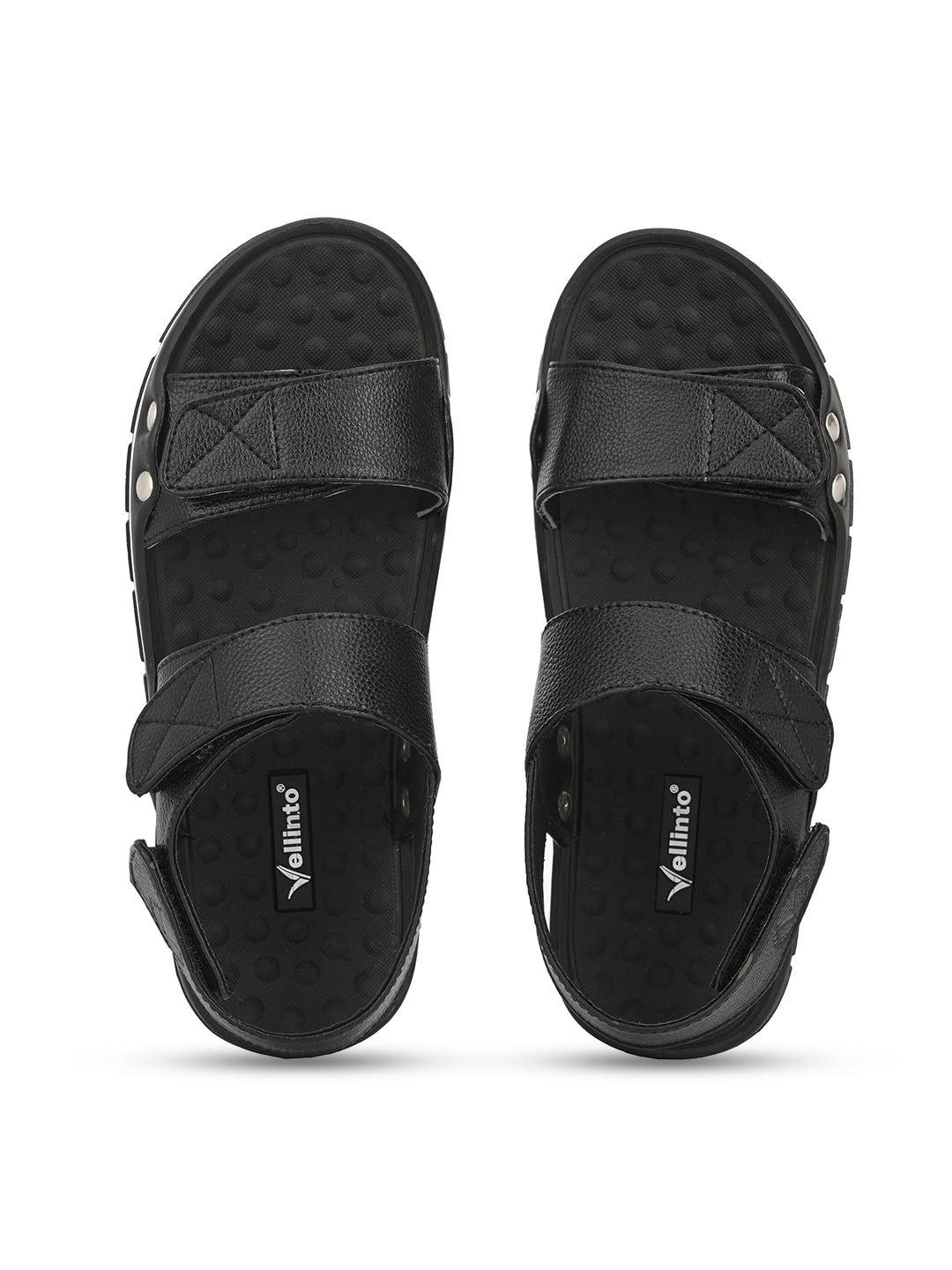 

Vellinto Men STUNNER Comfort Sandals With Velcro Closure, Black
