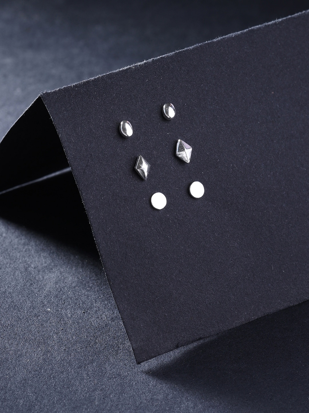 

Accessorize Set Of 3 925 Pure Sterling Silver Stud Earrings