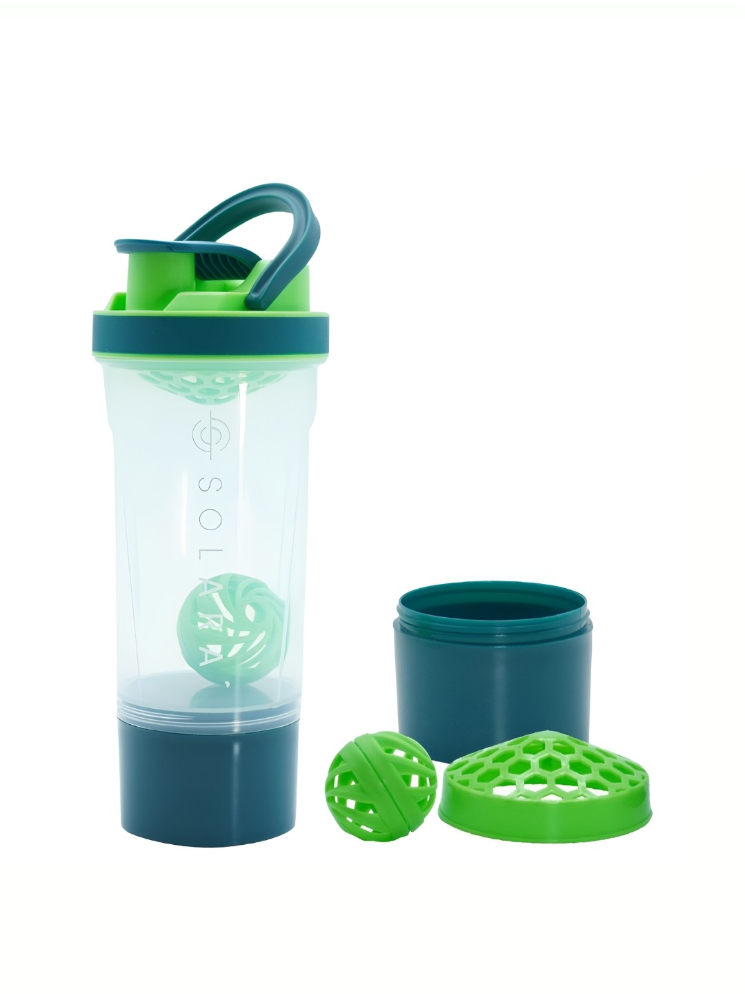 

Solara Protein Shaker Bottle - 650 ML Gym Shaker Bottle, Green