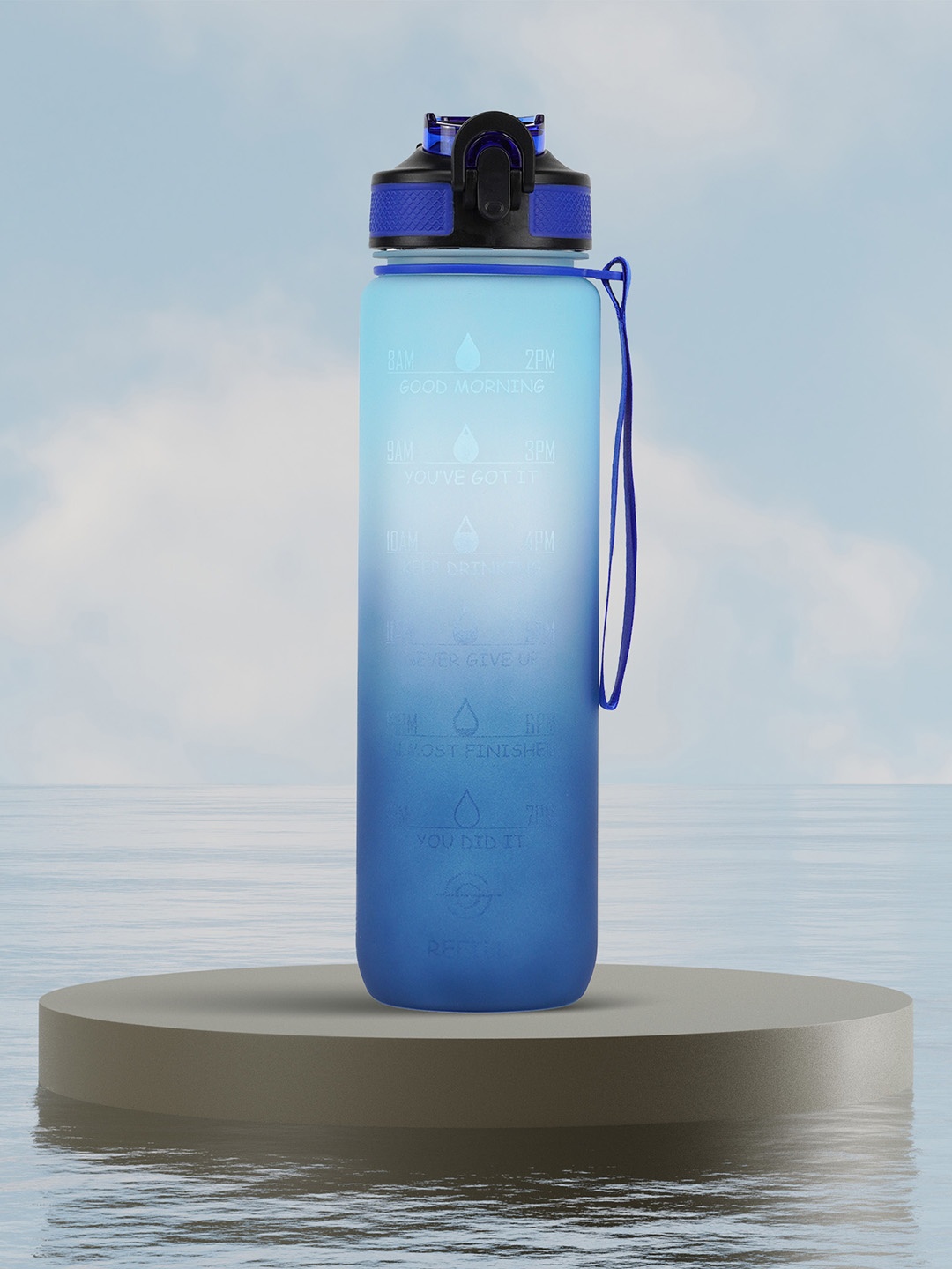 

Solara Motivational Sipper Water Bottle Blue Wave - 1Liter