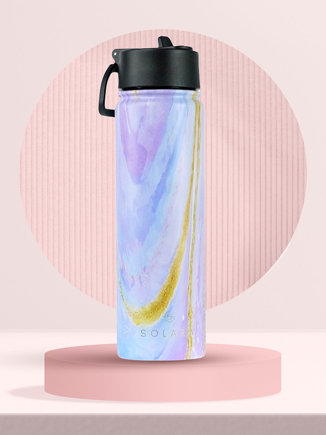 

Solara Stainless Steel Vacuum Insulated Water Bottle, Purple Geode- 650ML