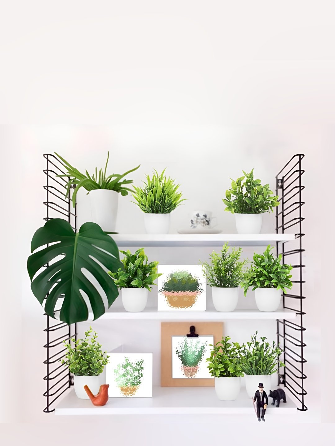 

Dekorly Green 8 Pieces Eucalyptus Artificial Plant With Pot