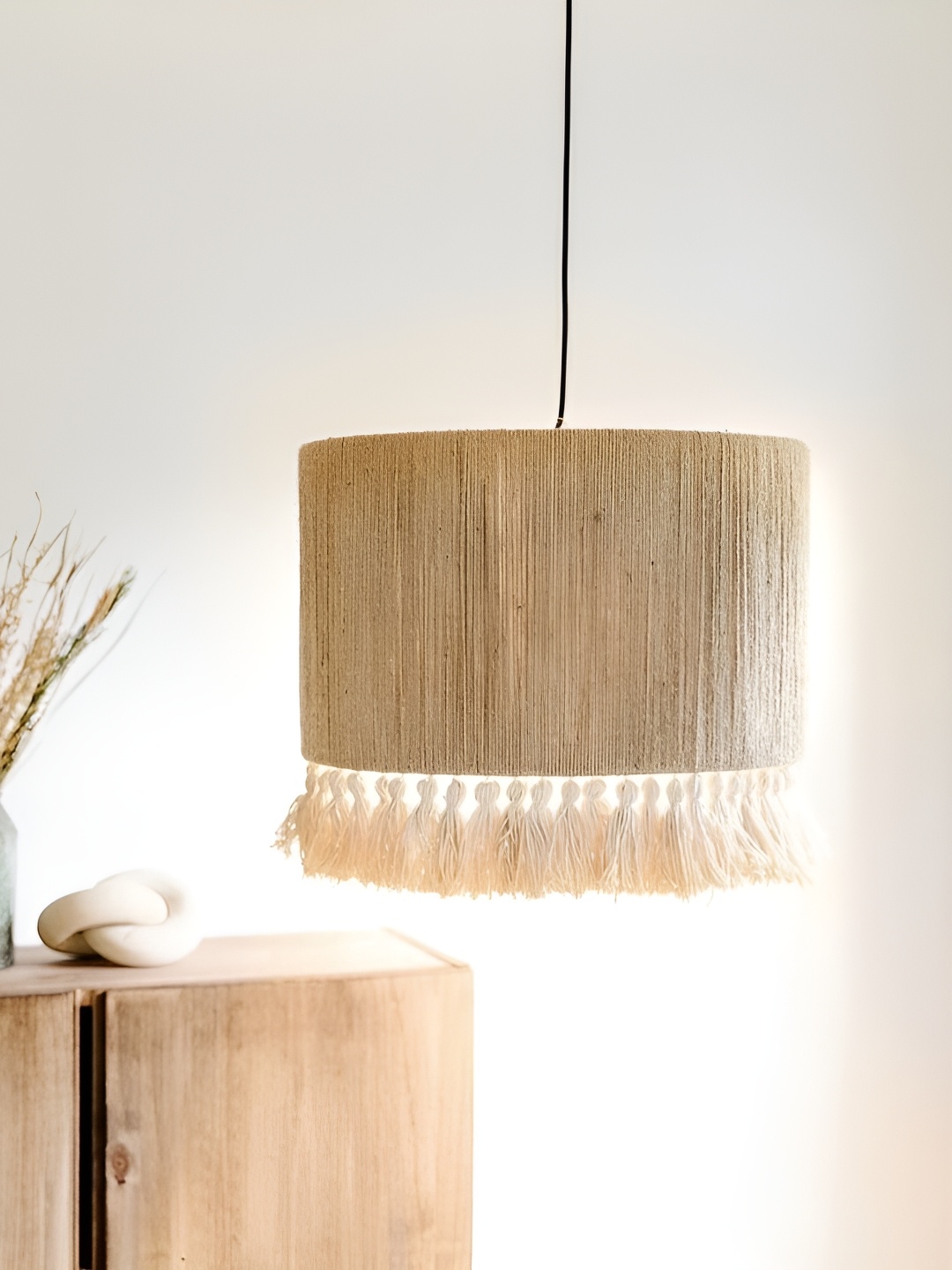 

Classy Tulip Brown Textured Quirky Cylindrical Ceiling Lamp
