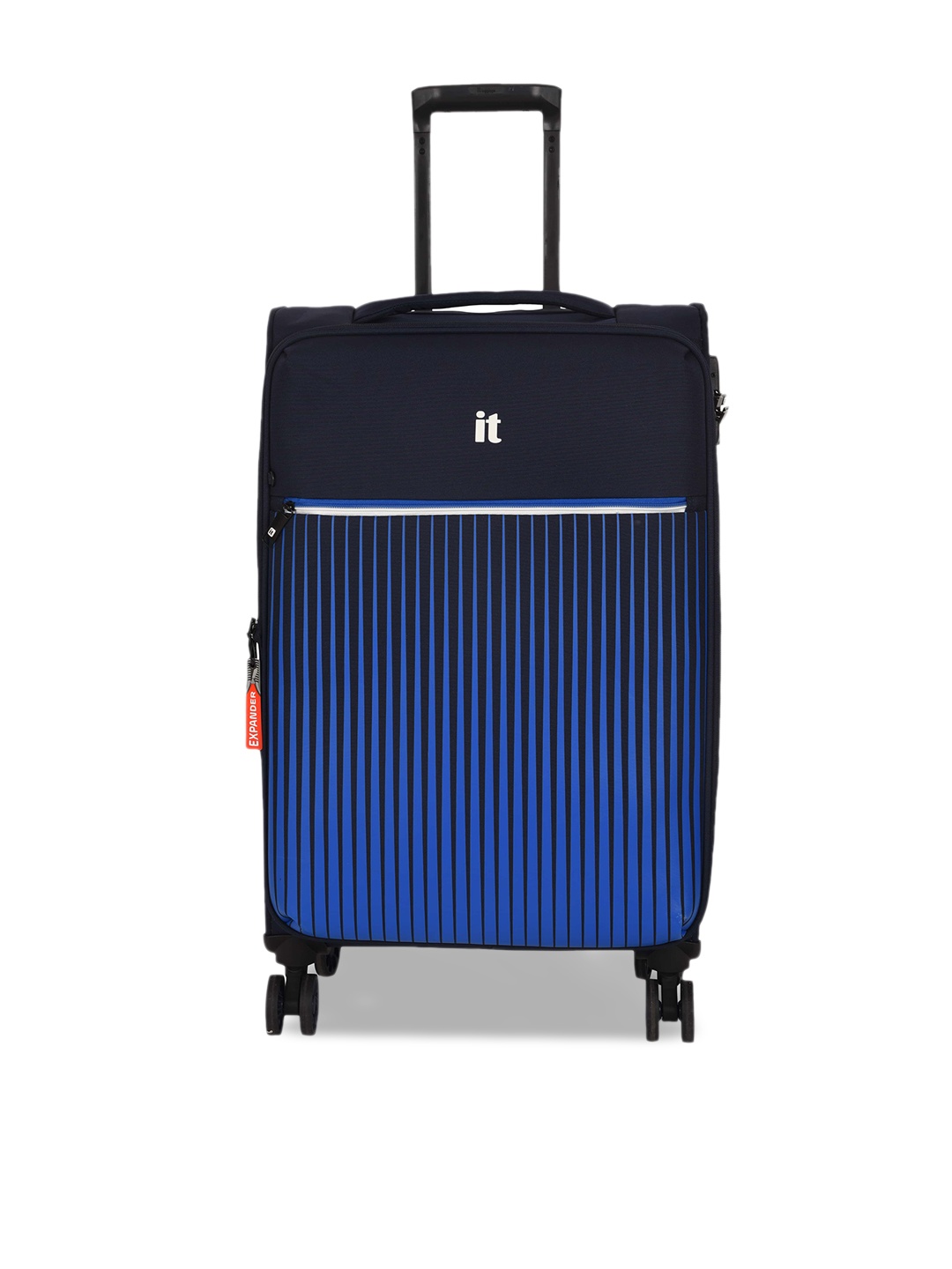 

IT luggage The Lite Striped Soft-Sided Trolley Bag, Blue