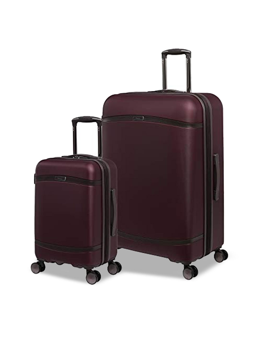 

IT luggage Set Of 2 Quaint Textured Hard-Sided Trolley Bag - 96.5cm, 54 cm, Burgundy