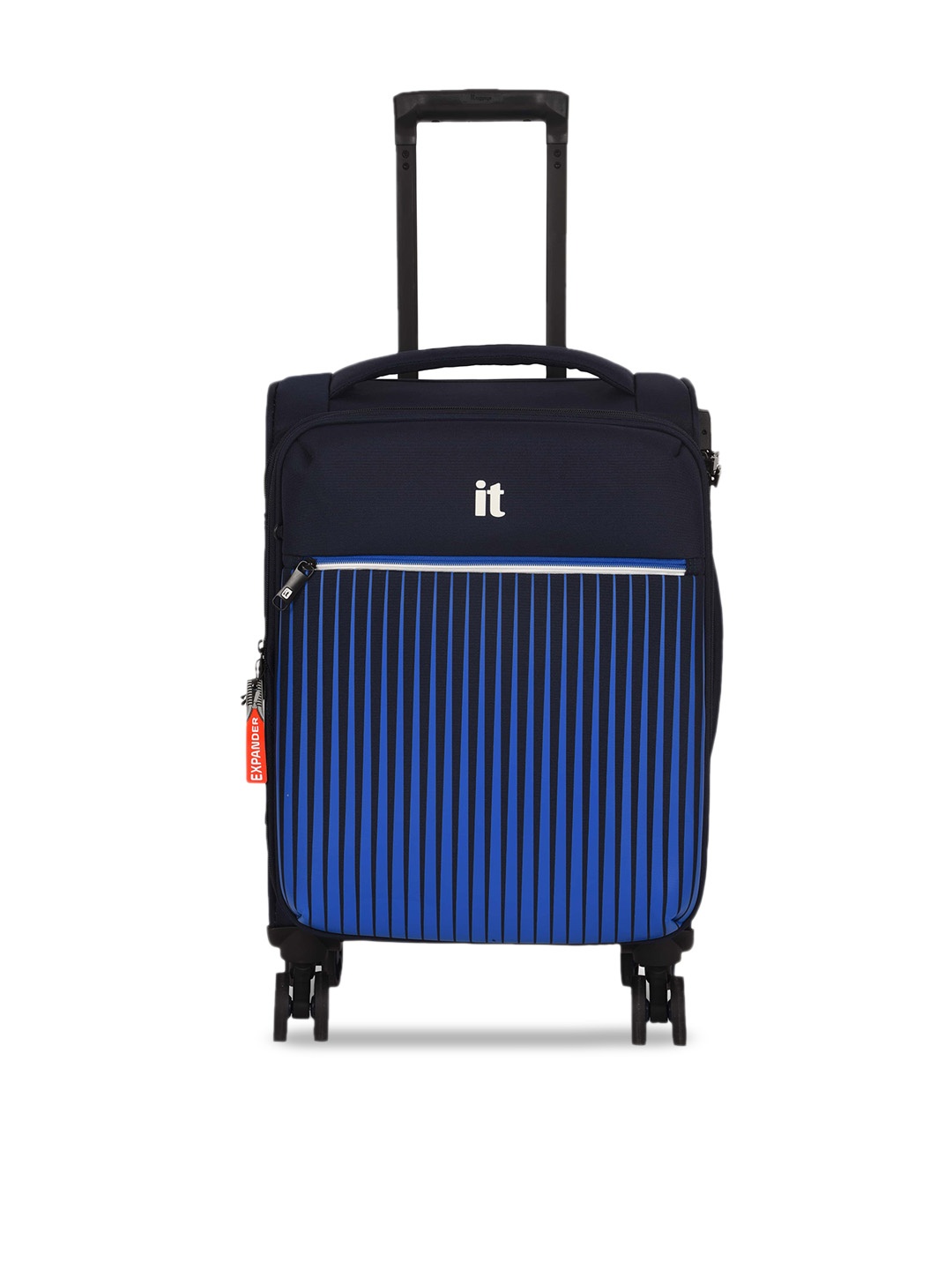 

IT luggage The Lite Striped Soft-Sided Trolley Bag, Blue