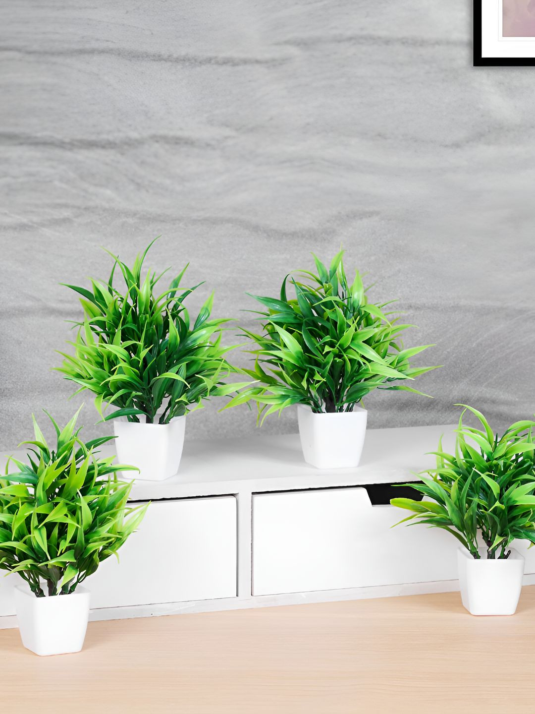 

Dekorly Green 4 Pieces Eucalyptus Artificial Plant With Pot