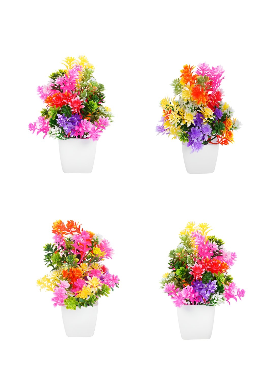

Dekorly Pink & Green 4 Pieces Eucalyptus Artificial Plant With Pot
