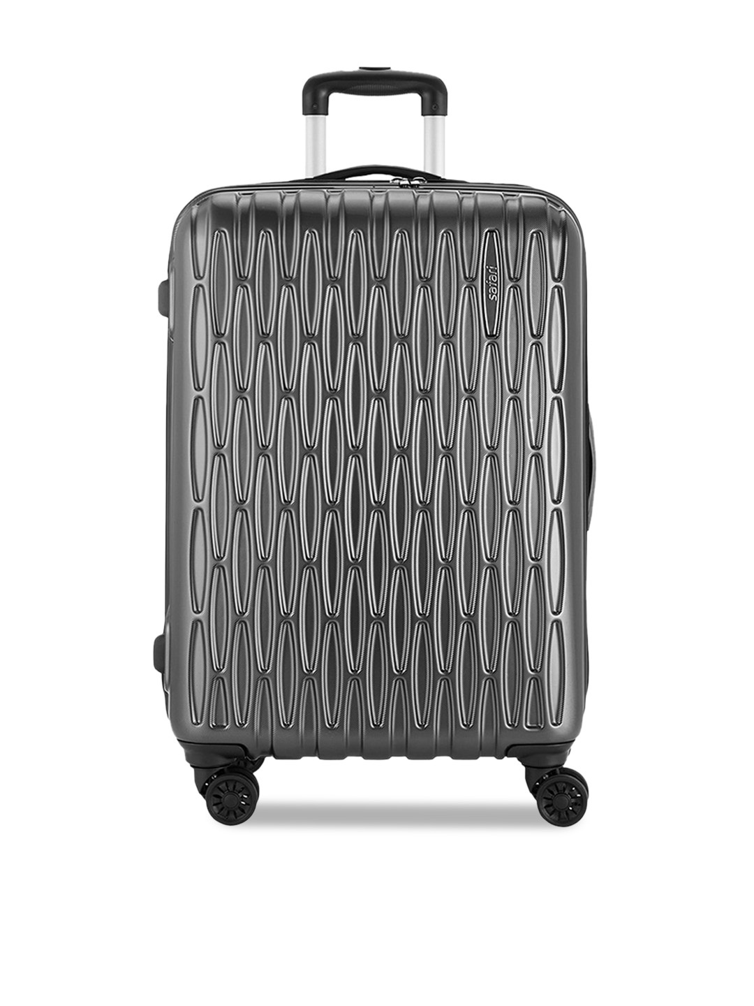 

Safari Twister Textured Hard Sided Large Trolley Suitcase-78 Cm, Grey