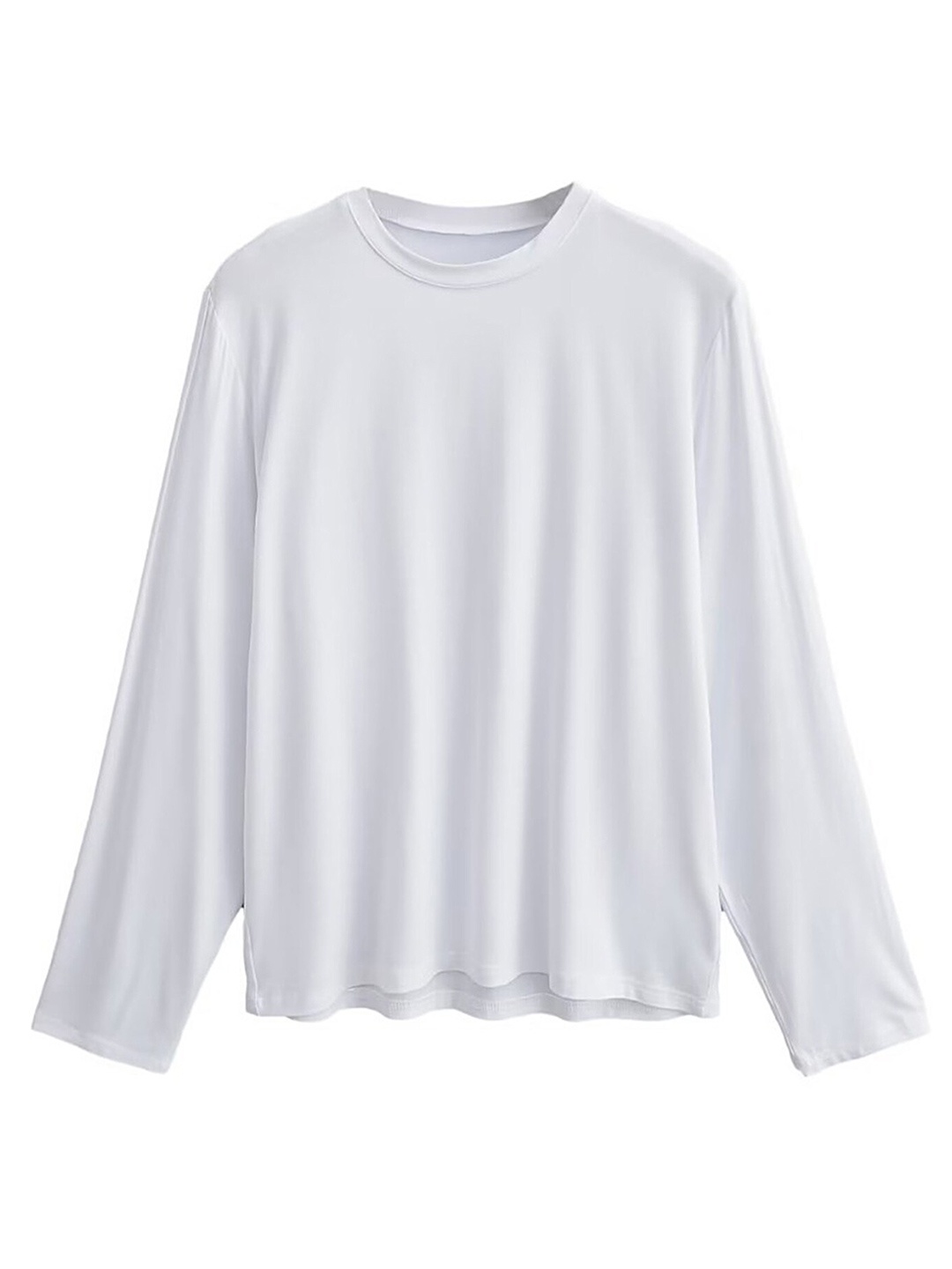 

LULU & SKY Drop-Shoulder Sleeves Relaxed Fit T-shirt, White