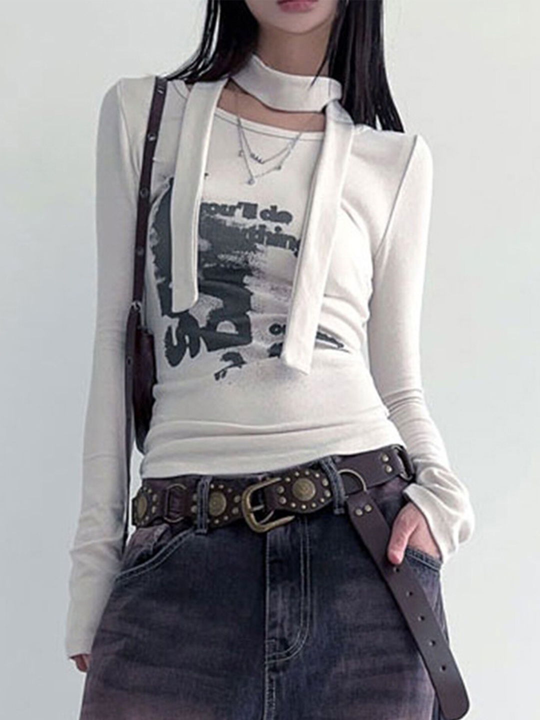 

LULU & SKY Typography Printed Slim Fit T-Shirt, White
