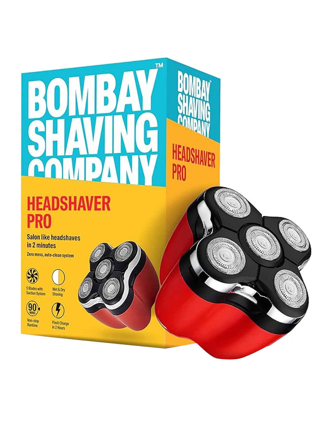 

Bombay Shaving Company Pro Headshaver With 5 Floating Blades For Wet & Dry Shaving, Black
