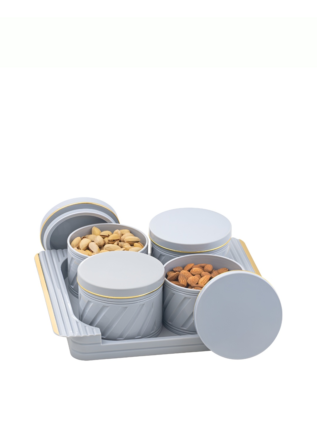 

SELVEL Grey 4 Pieces Easy to Clean Food Containers