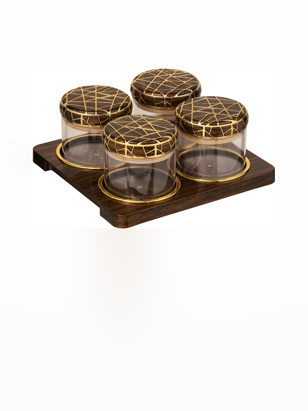 SELVEL Brown Plastic 4 Pieces Easy to Clean Core