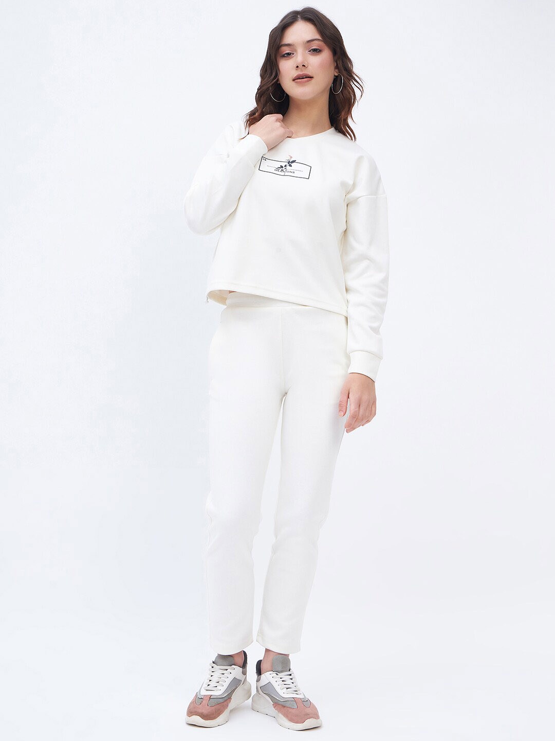 

Okane Printed Sweatshirt With Trousers, Off white