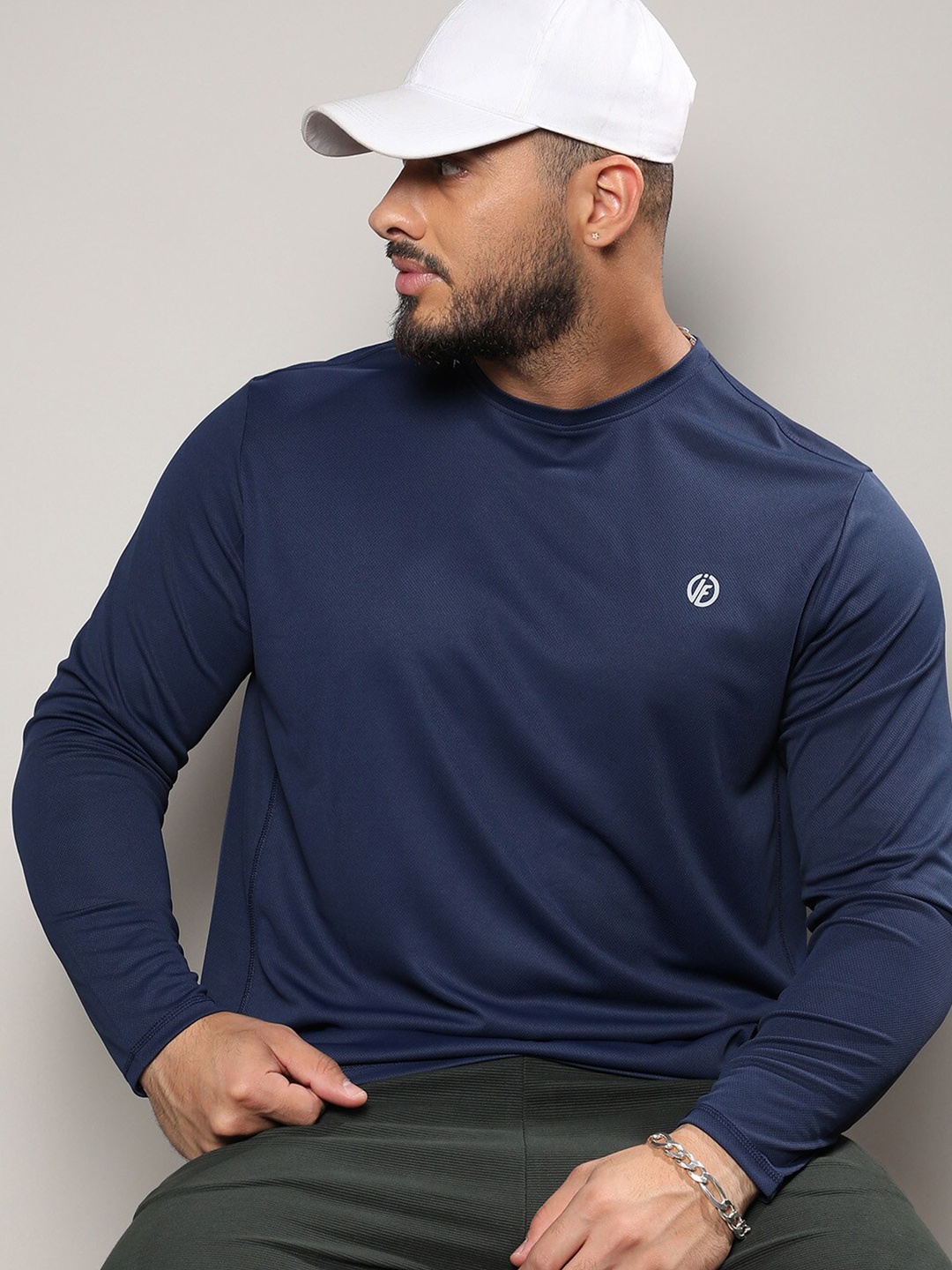 

Instafab Plus Cotton Knitted Outdoor T-shirt, Navy blue