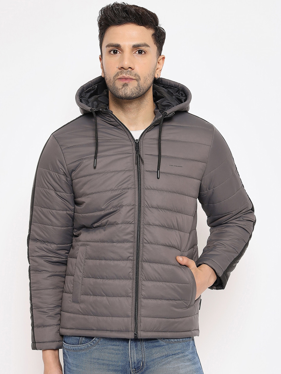 

Okane Lightweight Hooded Padded Jacket, Grey